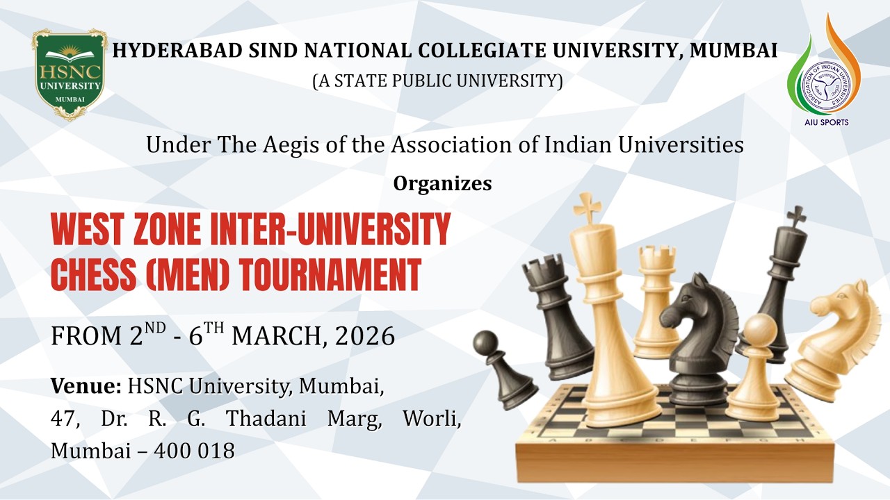 West Zone Inter-University Chess (Men) Tournament 2025–2026 | Day 1