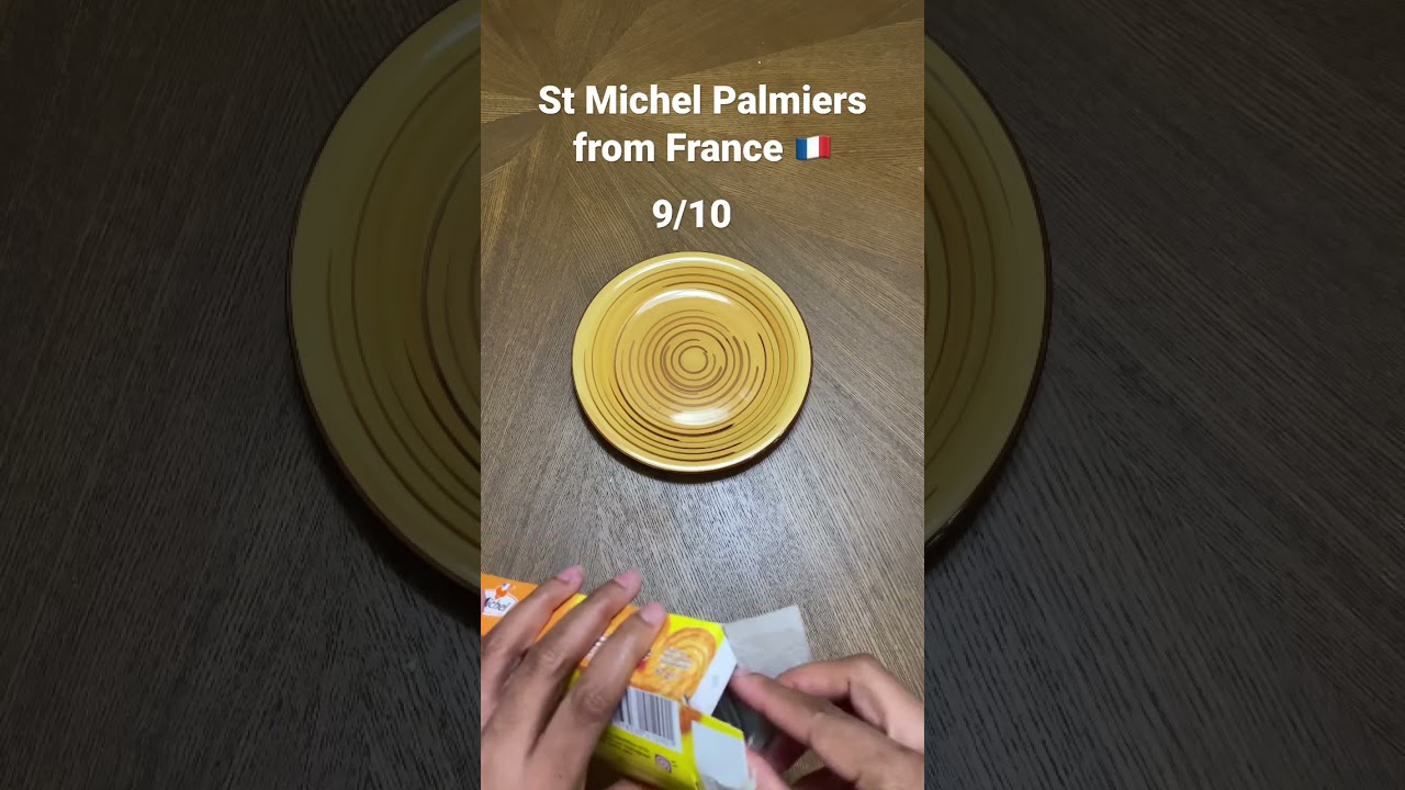 St Michel Palmiers from France 🇫🇷 #shorts #snackreview #frenchsnacks #frenchcookies #palmiers