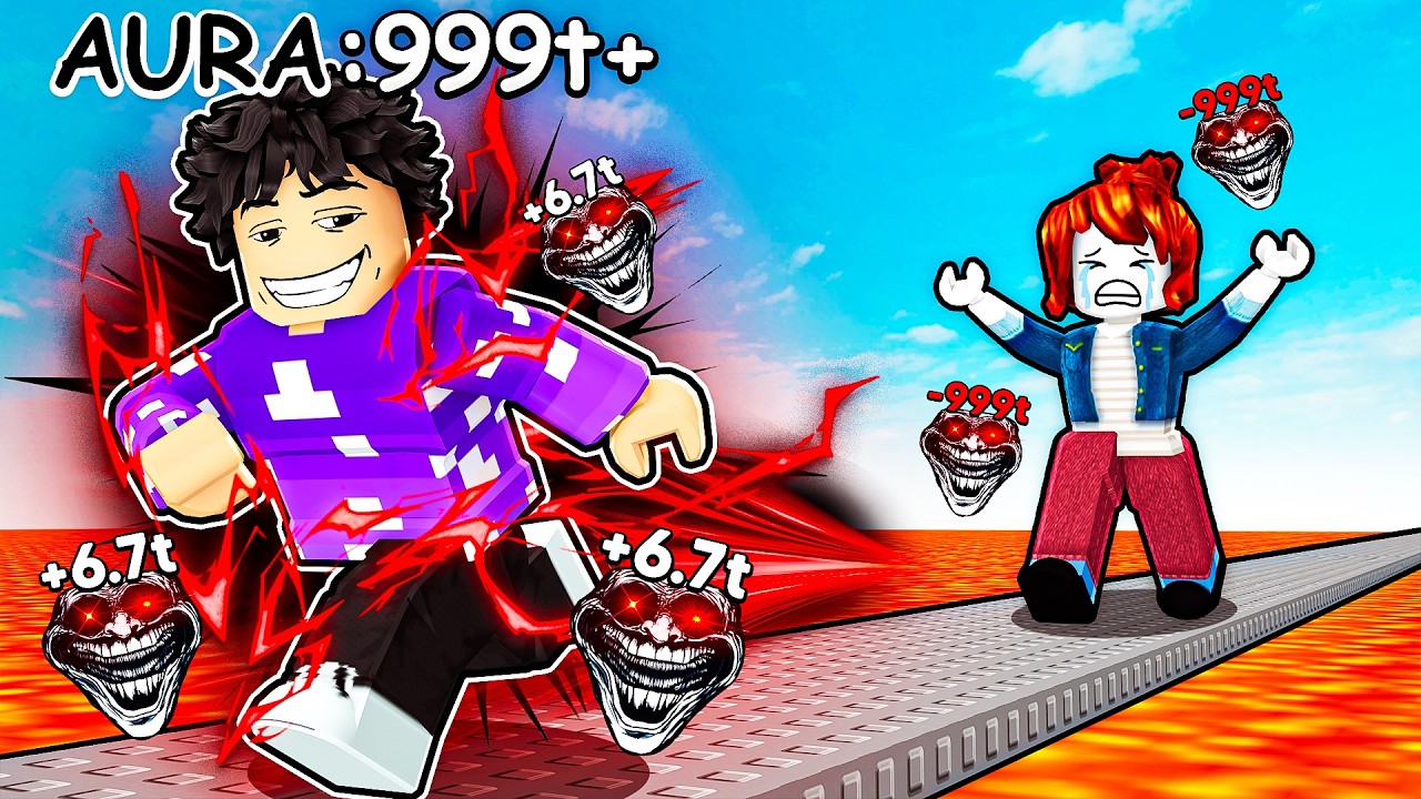 Fingi ser NOOB e então EQUIPEI A MAIOR AURA do +1 VELOCIDADE de AURA no Roblox