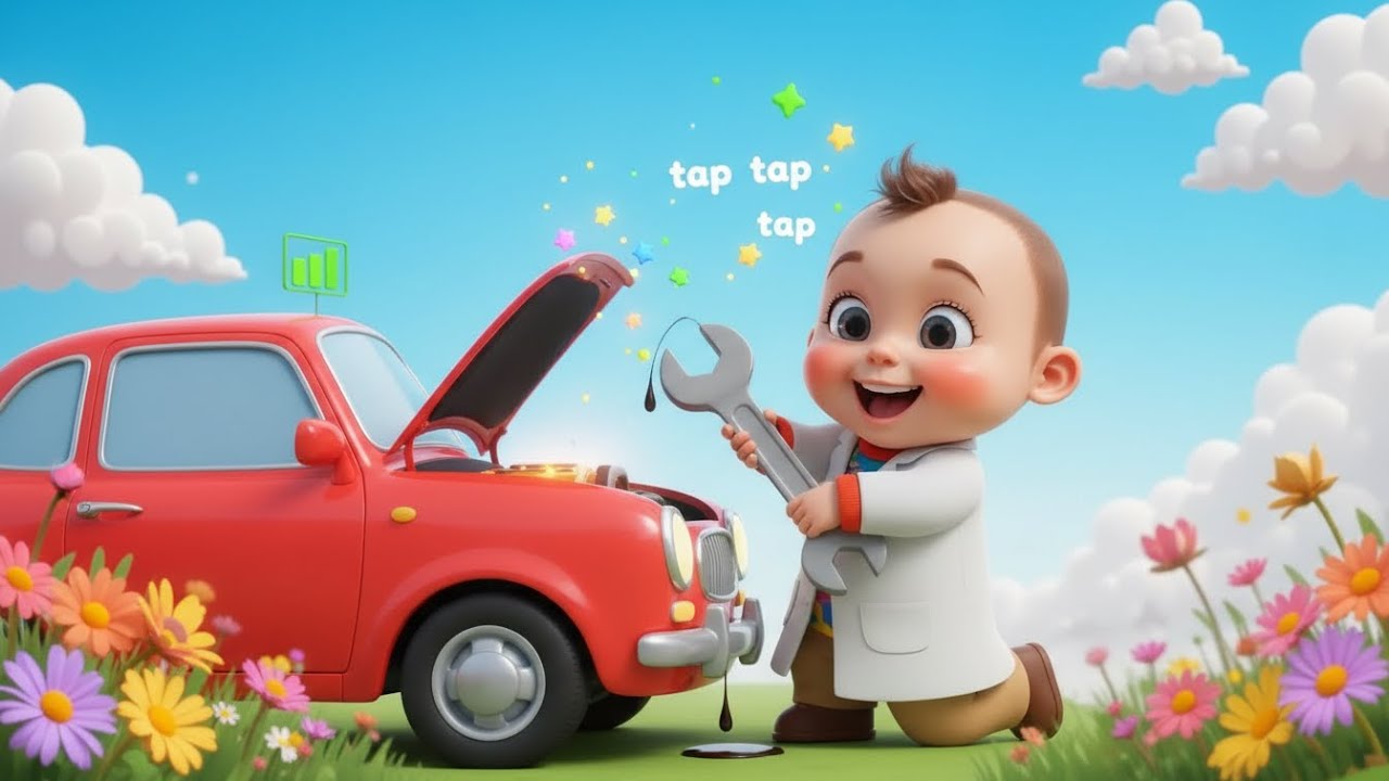 The Sick Little Car & Baby Doctor Rhyme for Kids | Vehicle Song, Nursery Rhymes, Baby Songs & Kids