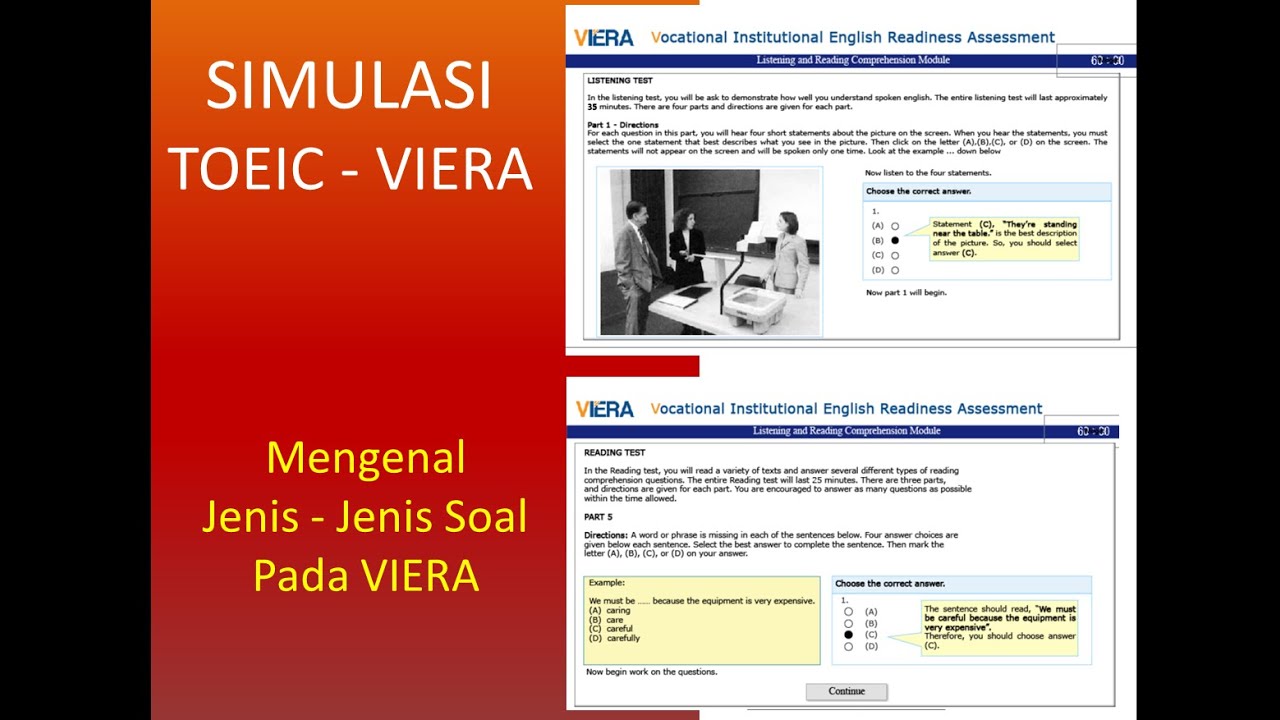 SIMULASI & TELAAH CONTOH SOAL TOEIC-VIERA