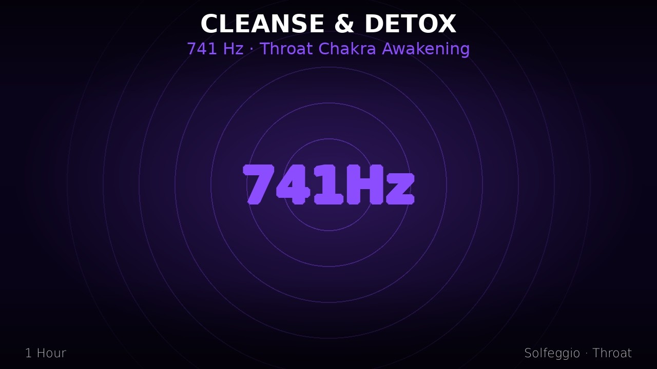 741Hz Solfeggio | Cleanse Toxins Electromagnetic Radiation & Awaken Throat Chakra 1Hour Black Screen