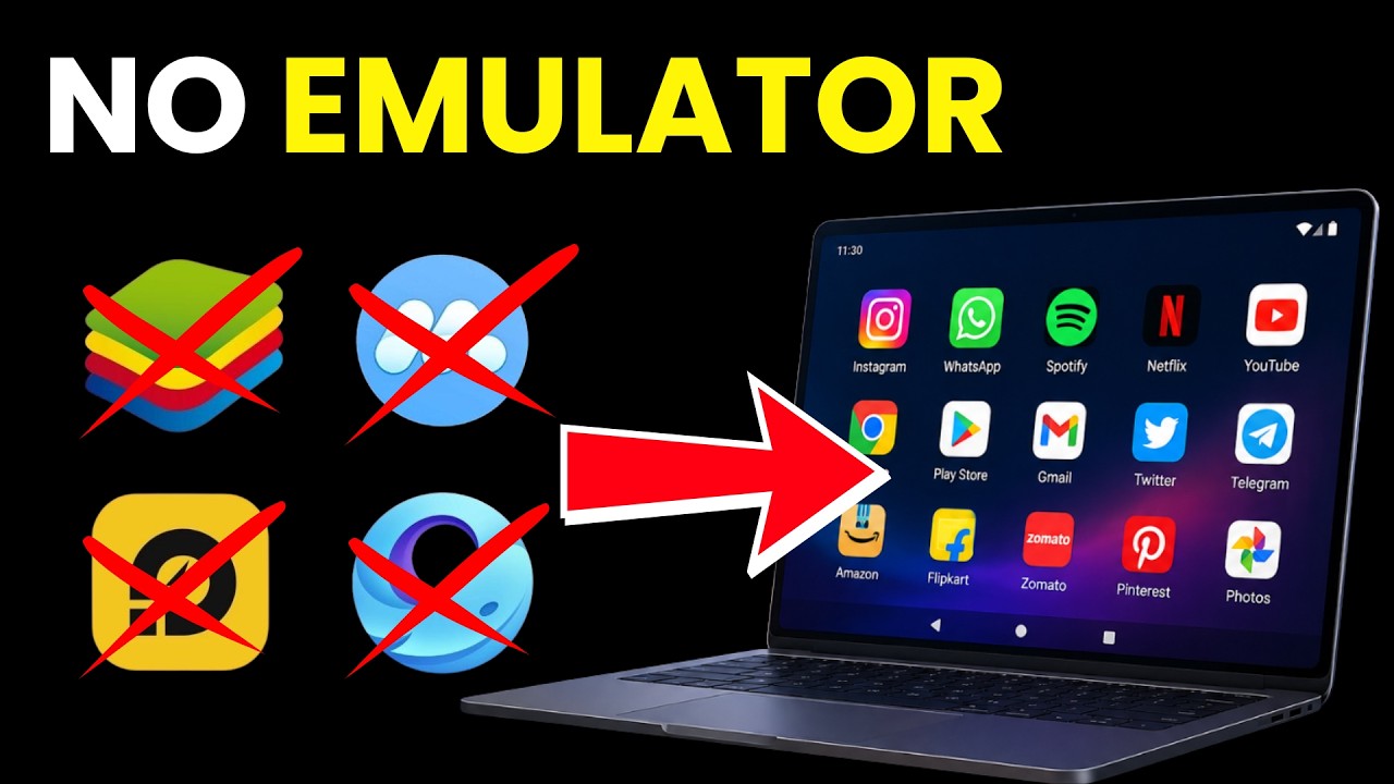 Run Android apps on your PC without using any Emulator 🎮