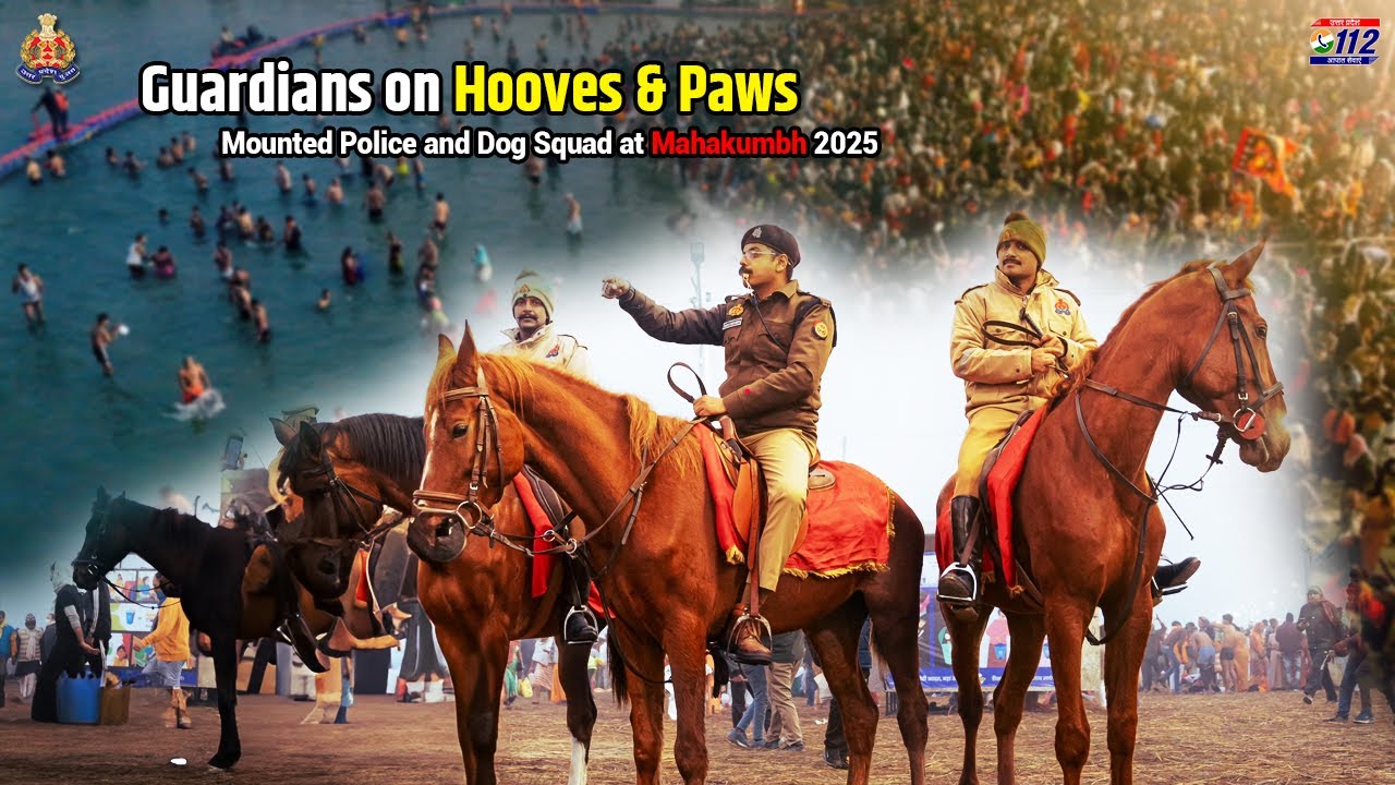 Guardians on Hooves & Paws: Mounted Police and Dog Squad at Mahakumbh 2025 | #uppolice