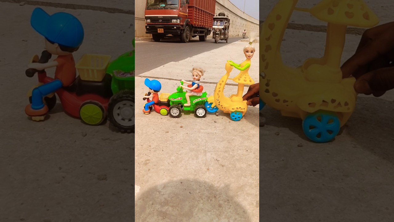 Remote Control Scooty Girl And Monkey Scooter Unboxing And Testing Short || toys toys