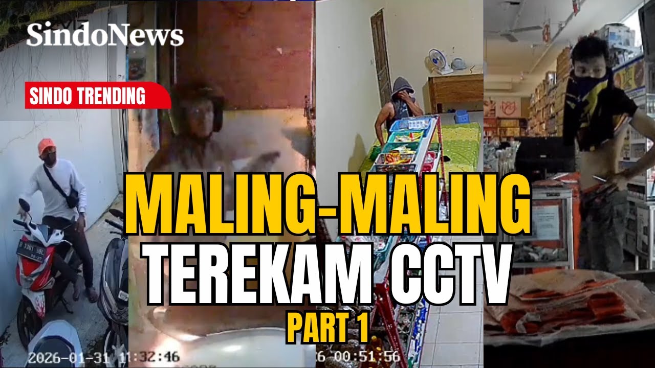 Kumpulan Rekaman CCTV Aksi Pencurian Part 1 | Sindo Trending (02/02)