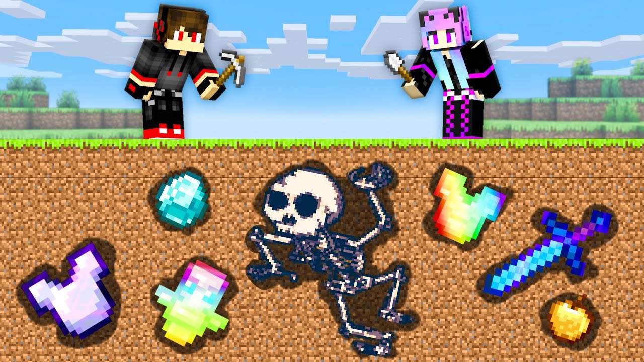 We Survive in RARE MINING WORLD in Minecraft
