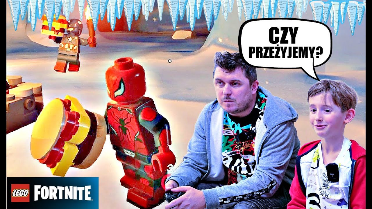 LEGO Fortnite CZY PRZEŻYJEMY W LODOWEJ JASKINI - NOWE SKINY SPIDER-MAN, CAPITAN AMERICA i inni