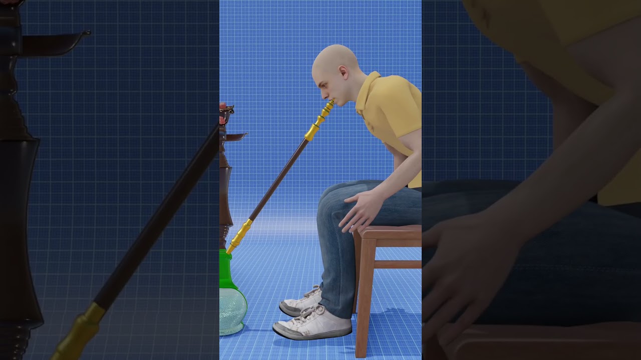 How A Hookah Works 🤔 ( 3D Animation in Hindi ) #shorts