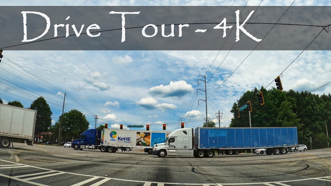 Driving Throughout South Fulton, GA - Atlanta Suburb Tour - 4K