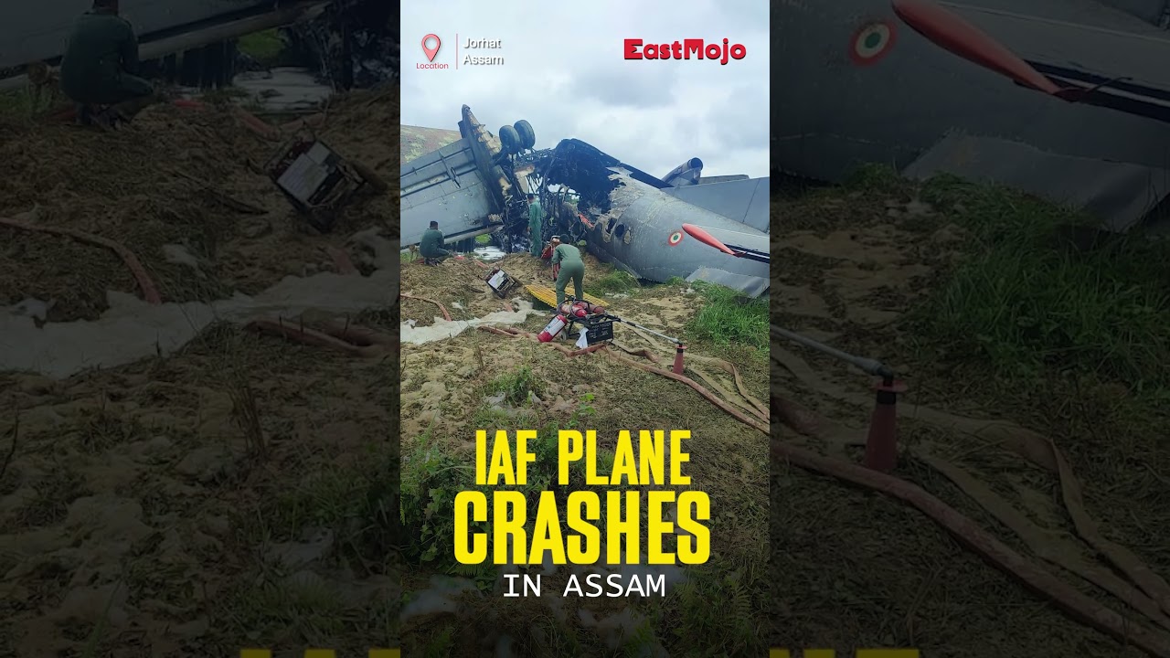 IAF AN-32 aircraft crashes during landing at Jorhat Air Base; pilot feared dead