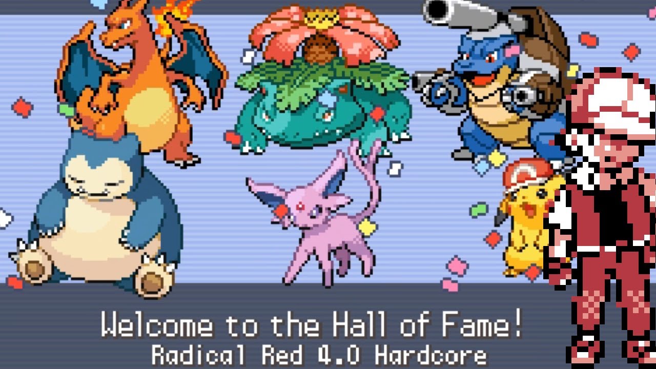 [Pokemon Radical Red v4.0 (Hardcore Mode)] - Red's team in PKM G&S vs Pokemon League
