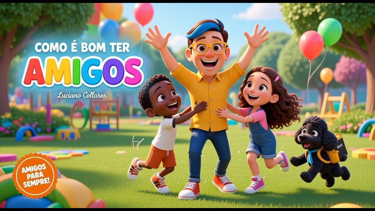 COMO É BOM TER AMIGOS | Música Infantil de Interação e Amizade | Luciano Collares (A-M-I-G-O)