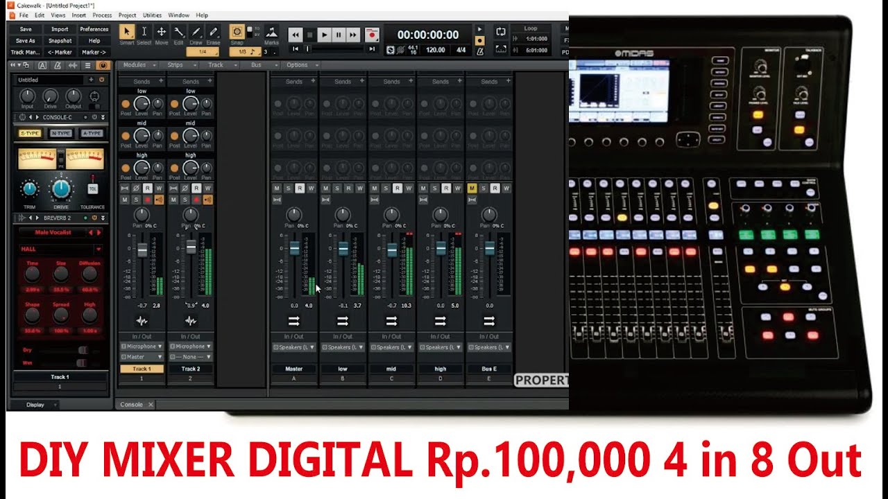 Mixer Digital Buatan Sendiri Modal Rp.105.000 4 input 8 Output bisa untuk DLMS dan Efx External