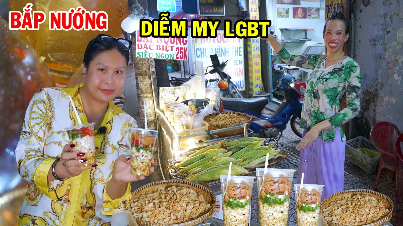 Độc lạ bắp nướng Diễm My có món tốp mỡ ăn là ghiền - DIVA Cát Thy - Ẩm thực Cha Rồng