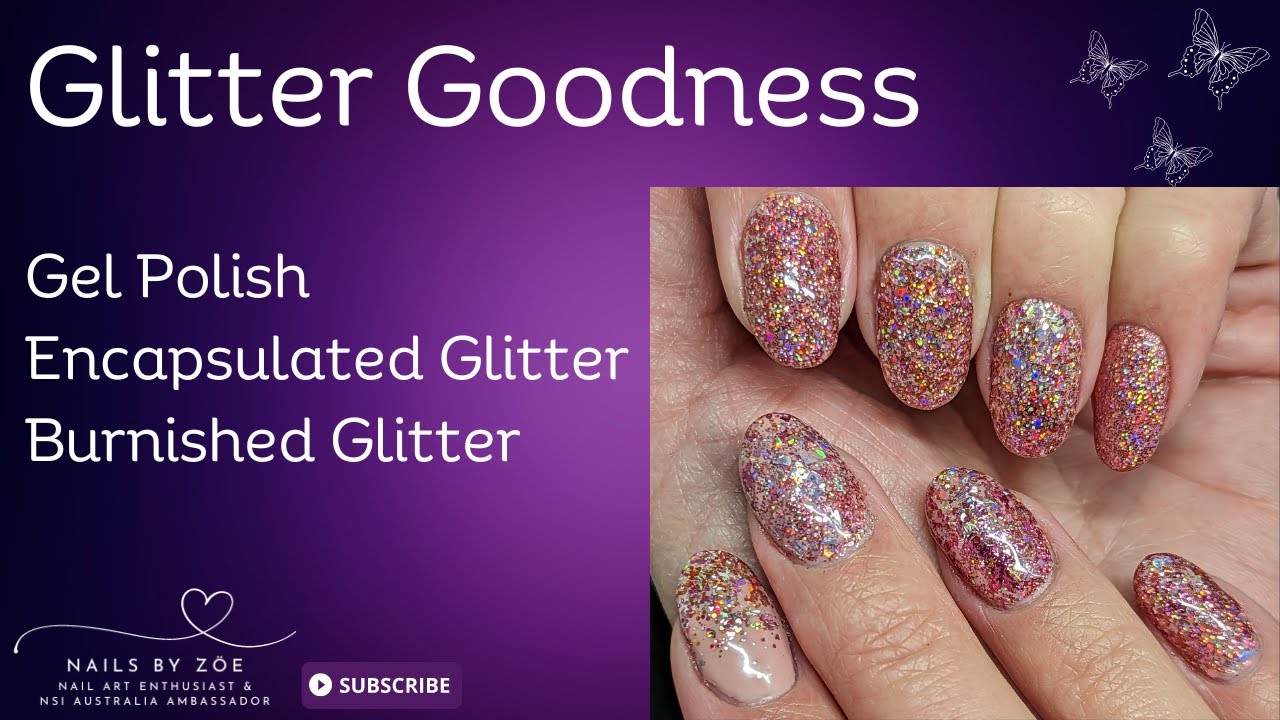 Gel Polish | NSI Rubber Base Gel | Encapsulated Glitter | Burnished Glitter