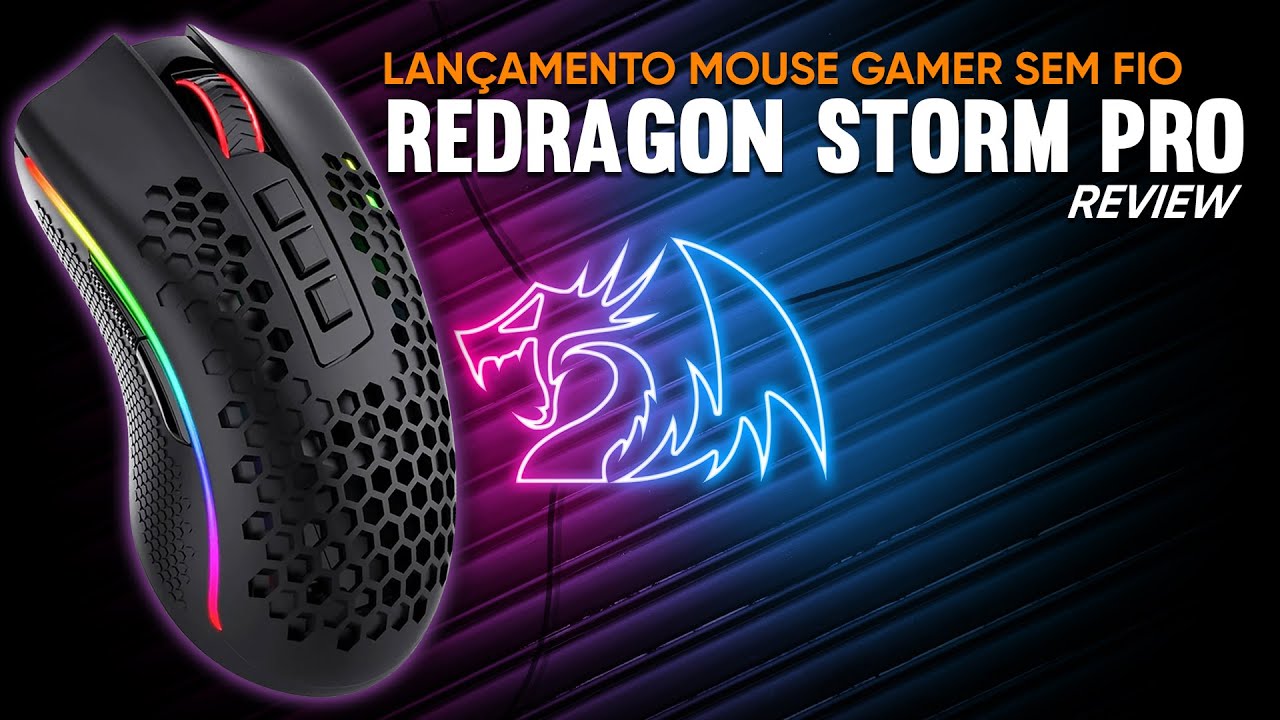 MOUSE SEM FIO REDRAGON STORM PRO - REVIEW #unboxing #mousegamer #redragonstorm #review