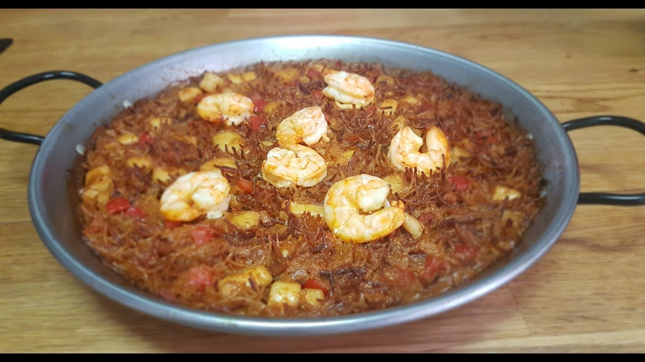 Fideua de pescado y marisco