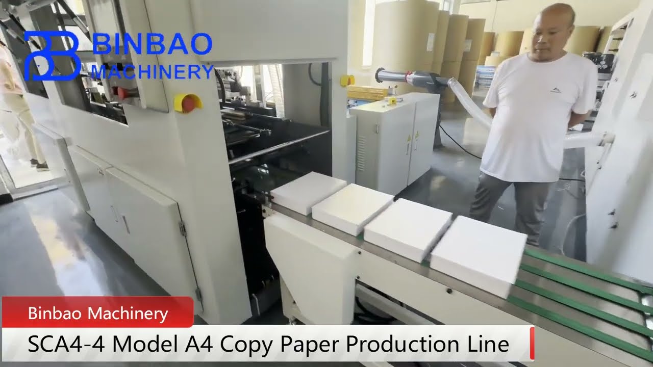 Línea de producción de papel bond A4 / carta – Máquina de corte y empaquetado de copy paper