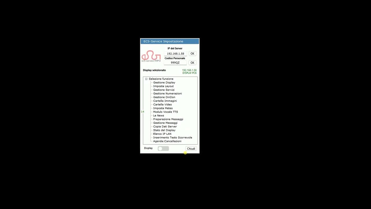Inserire o togliere elementi dal display