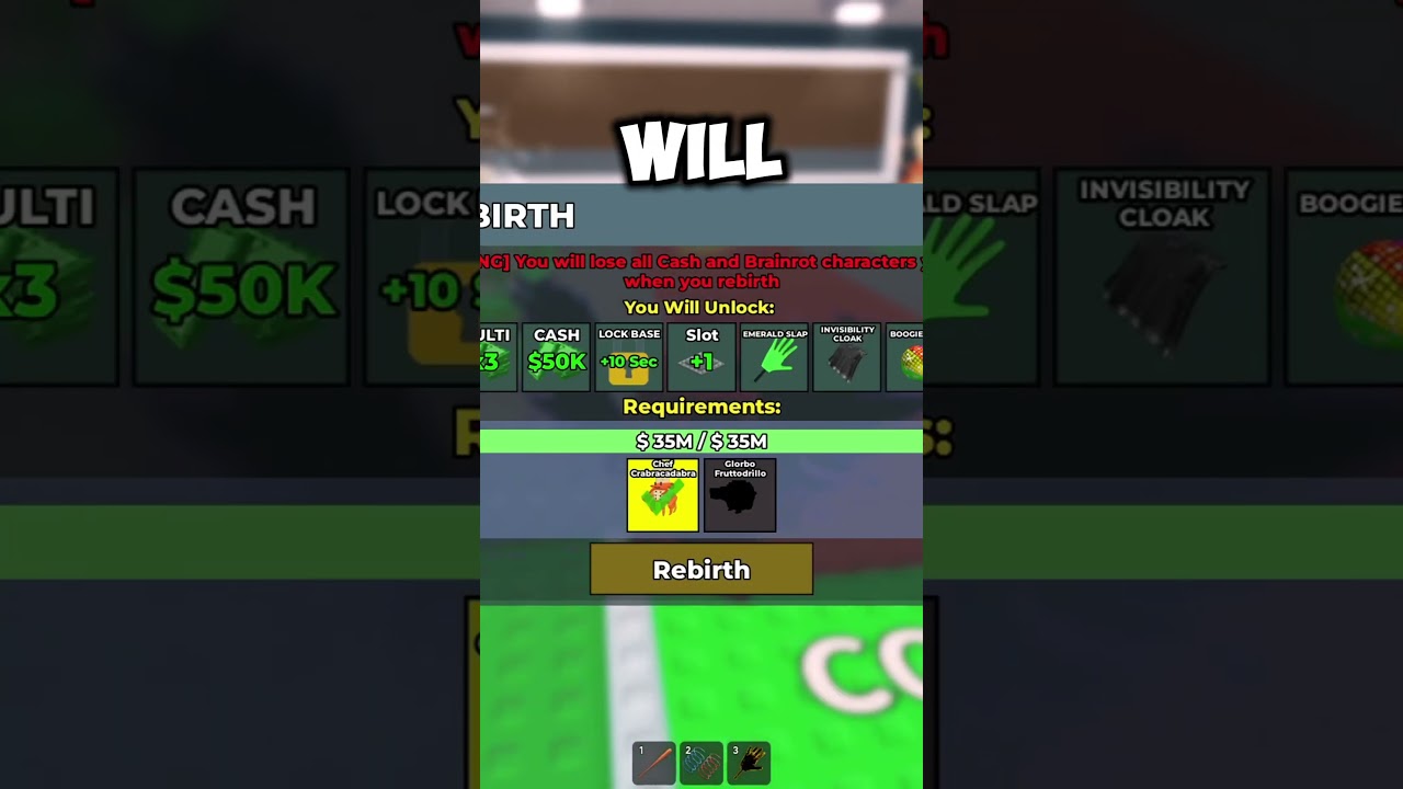 how to rebirth in steal a brainrot roblox (upgrade your base, get more space)