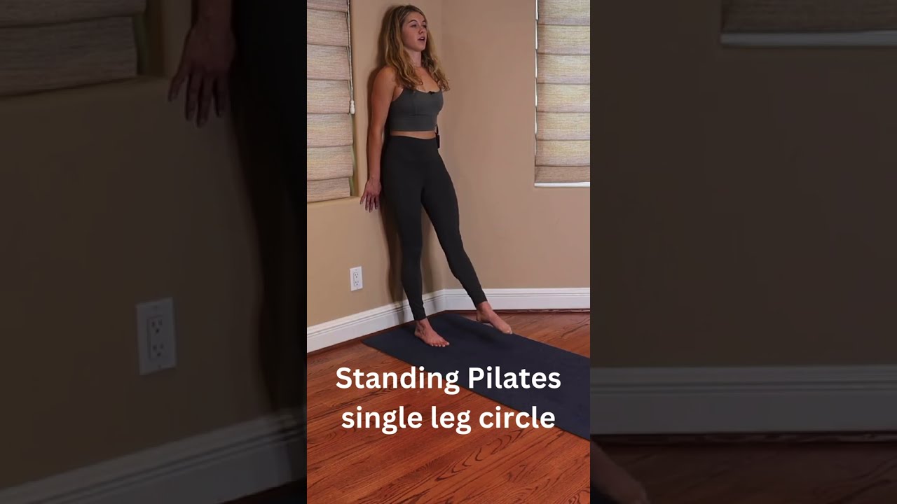 Pilates Single Leg Circle on the Wall