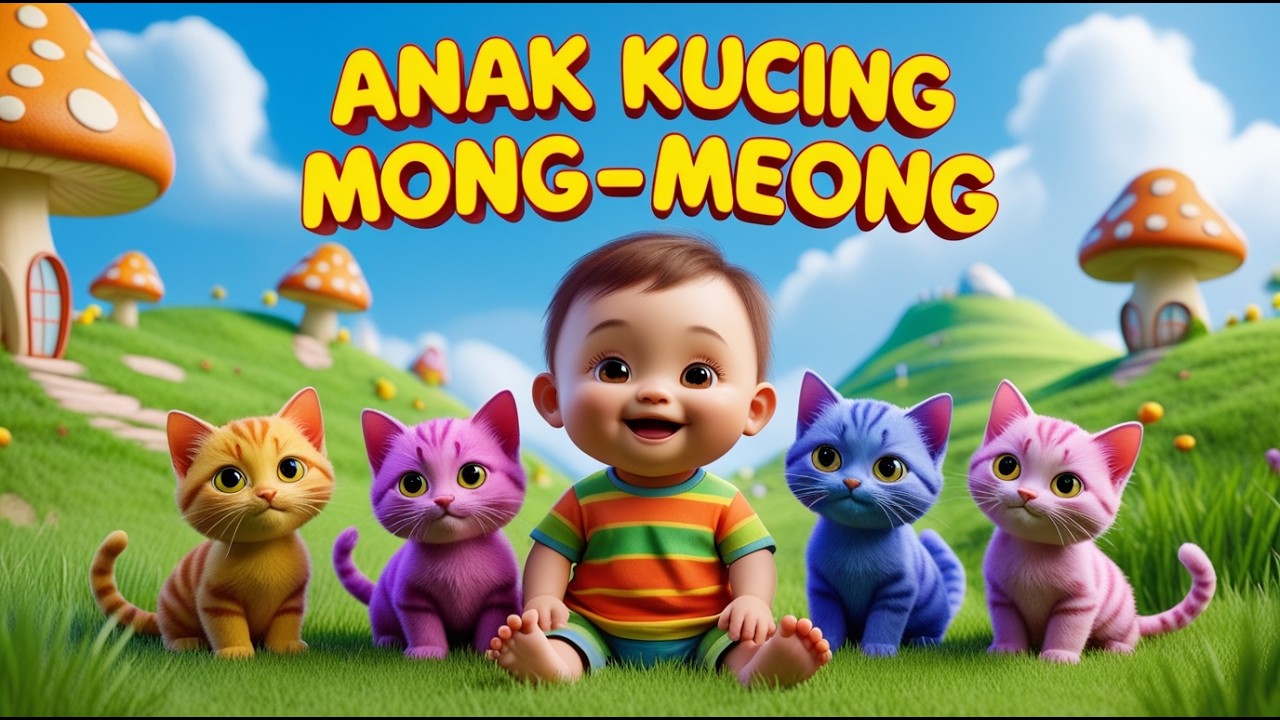 ANAK KUCING MEONG-MEONG - LAGU ANAK BALITA UNTUK BELAJAR DAN BERMAIN | FamilyKids