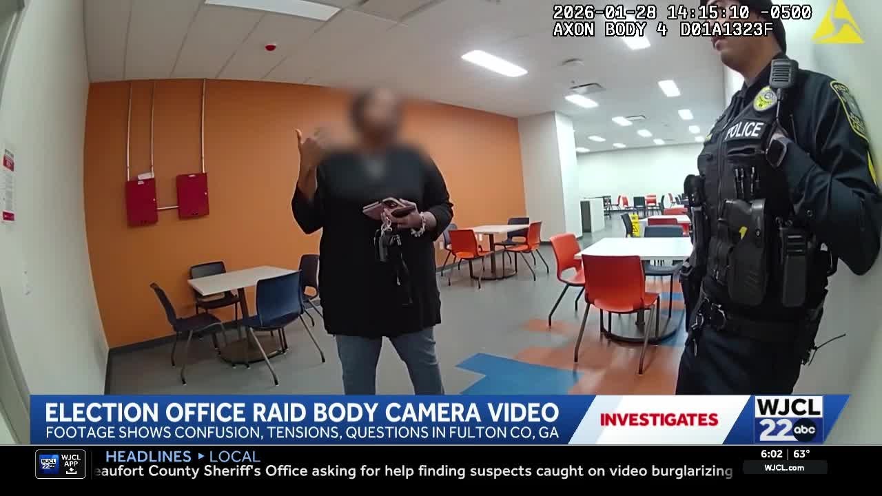 WJCL 22 News obtains body camera footage of FBI raid of Fulton County election office