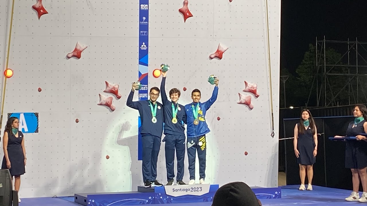 Final de Escalada masculina Velocidad, Juegos Panamericanos Santiago 2023.