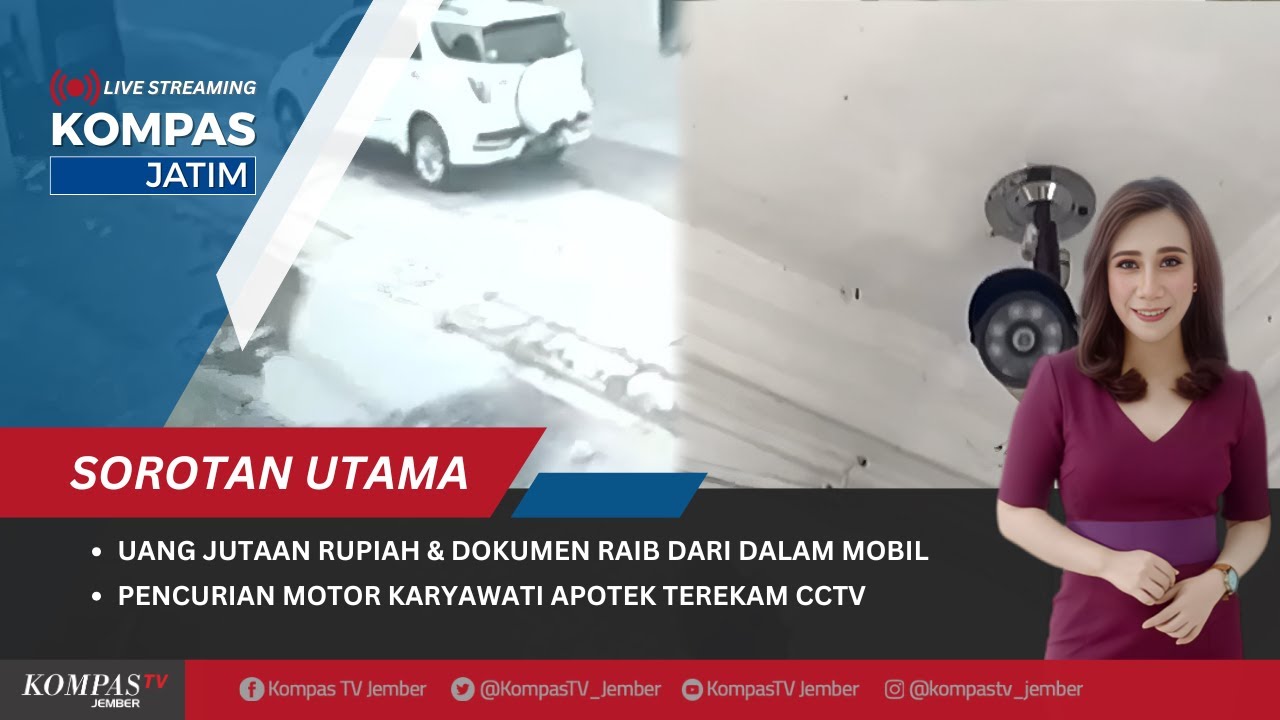 Dua Pelaku Gondol Uang Mobil, Pencurian Motor di Apotek Surabaya Terekam CCTV | KOMPAS JATIM