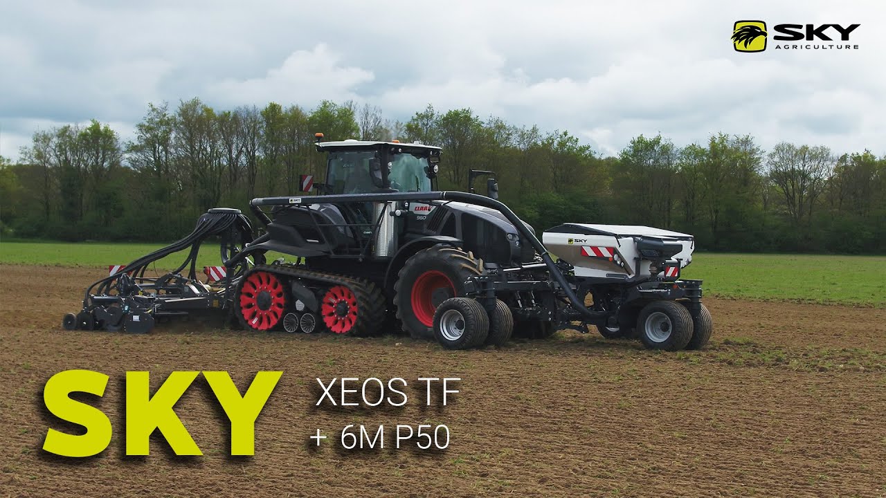 🤩 SKY Agriculture - Trémie frontale XEOS TF + 6M P50 + CLAAS Axion TerraTrac