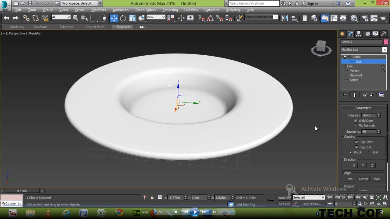Plate modeling in 3ds max
