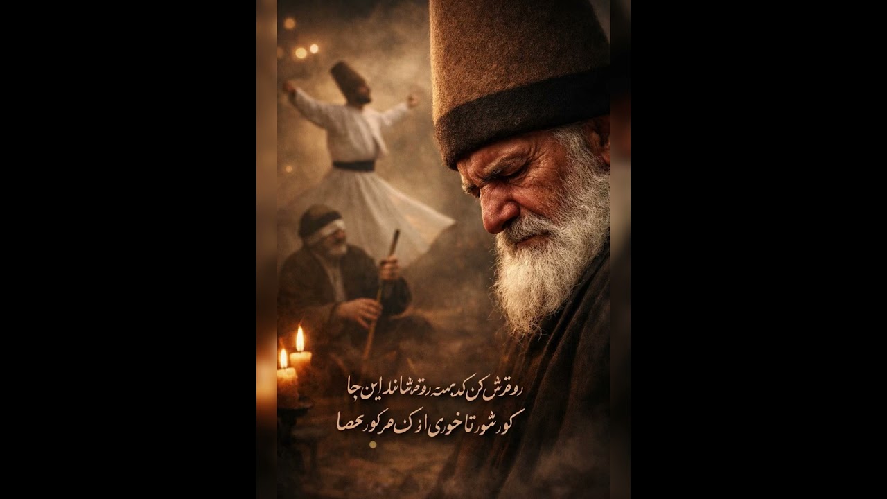 رو ترش کن و دیوانه شو! | دکلمه عارفانه مولانا با صدای دلنشین عبدلکریم سروش| راز مست شدن در عشق الهی