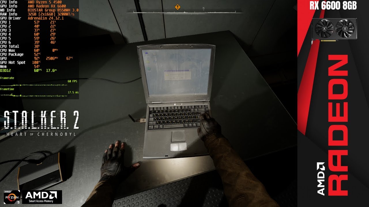 S.T.A.L.K.E.R. 2 Heart of Chornobyl - Preset Alto - TSR Ultra Qualidade - RX 6600 - R5 4500