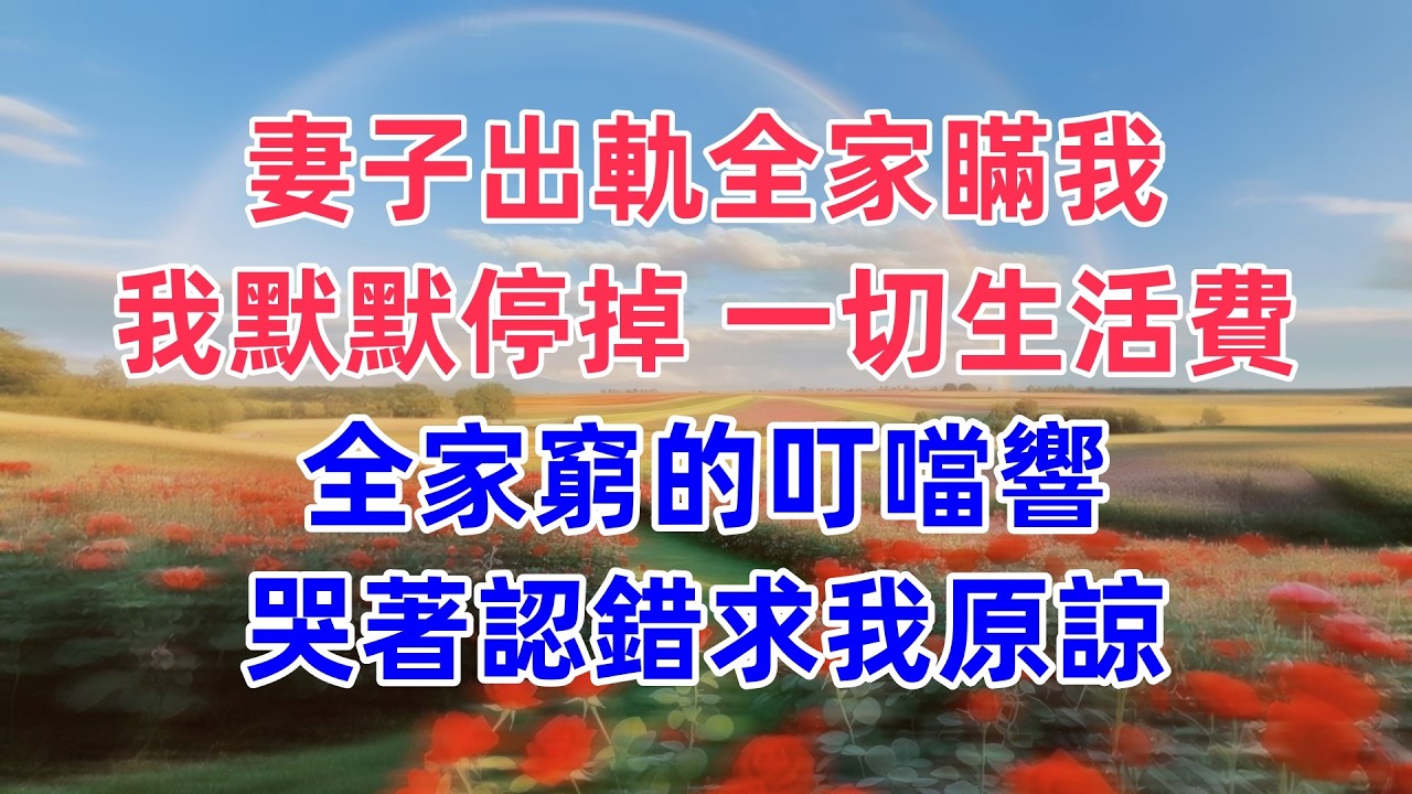 妻子出軌全家瞞我，我默默停掉 一切生活費，全家窮的叮噹響，哭著認錯求我原諒