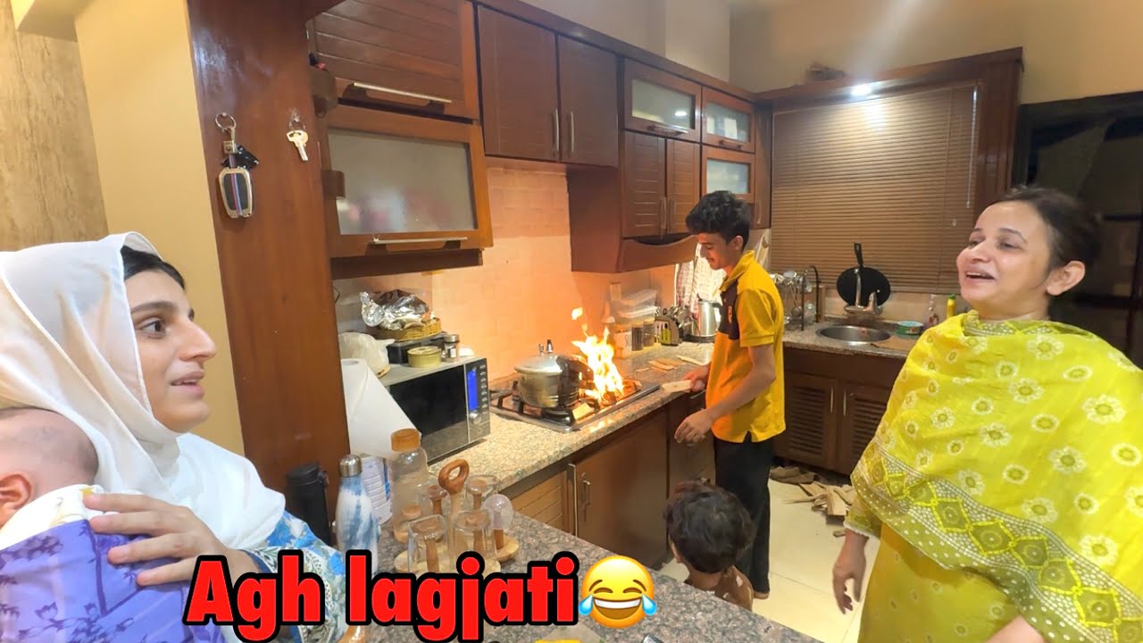 Из-за Абдуллы кухня полыхает 😂 | Сегодня готовим из дерева 😳