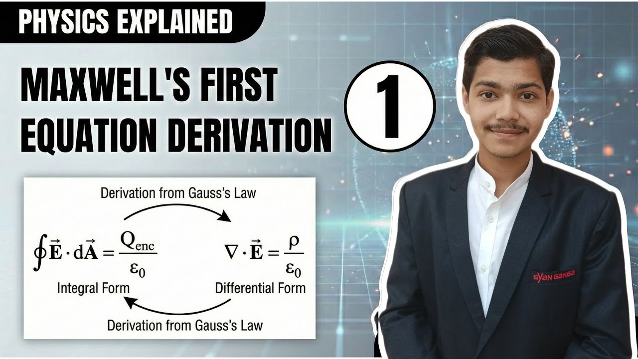Maxwell First Equation : Derivation in easy steps  || Engineering Physics 
