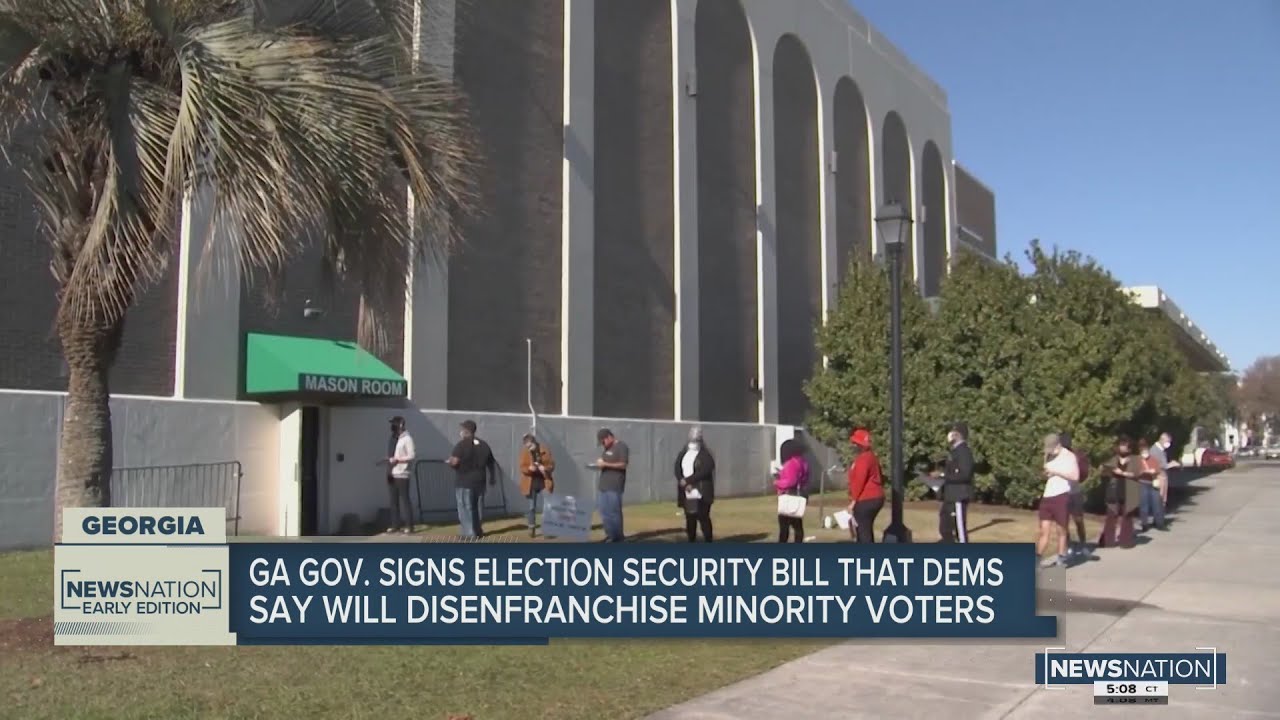 GA Gov. signs election security bill that Democrats say will disenfranchise minority voters