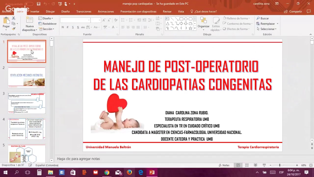 Manejo postoperatorio de cardiopatías congénitas