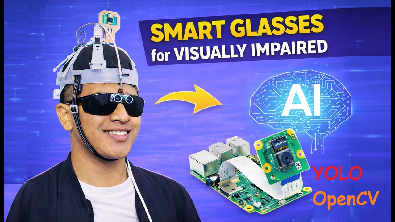Smart AI Glass for Blind People | Object Detection for Visually Impaired using Raspberry Pi | YOLO🎯