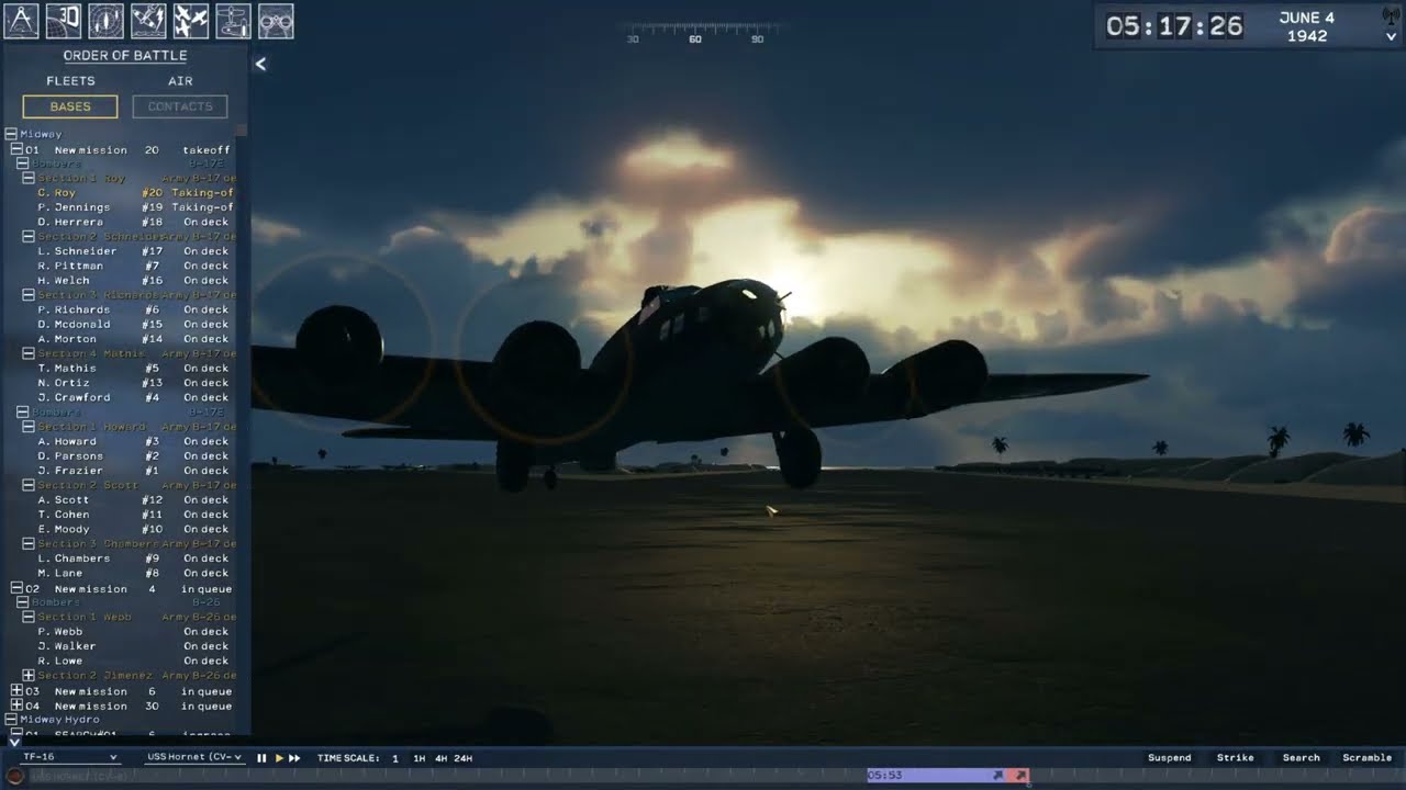 Task Force Admiral : Midway B17 taxi/Take Off Part 2