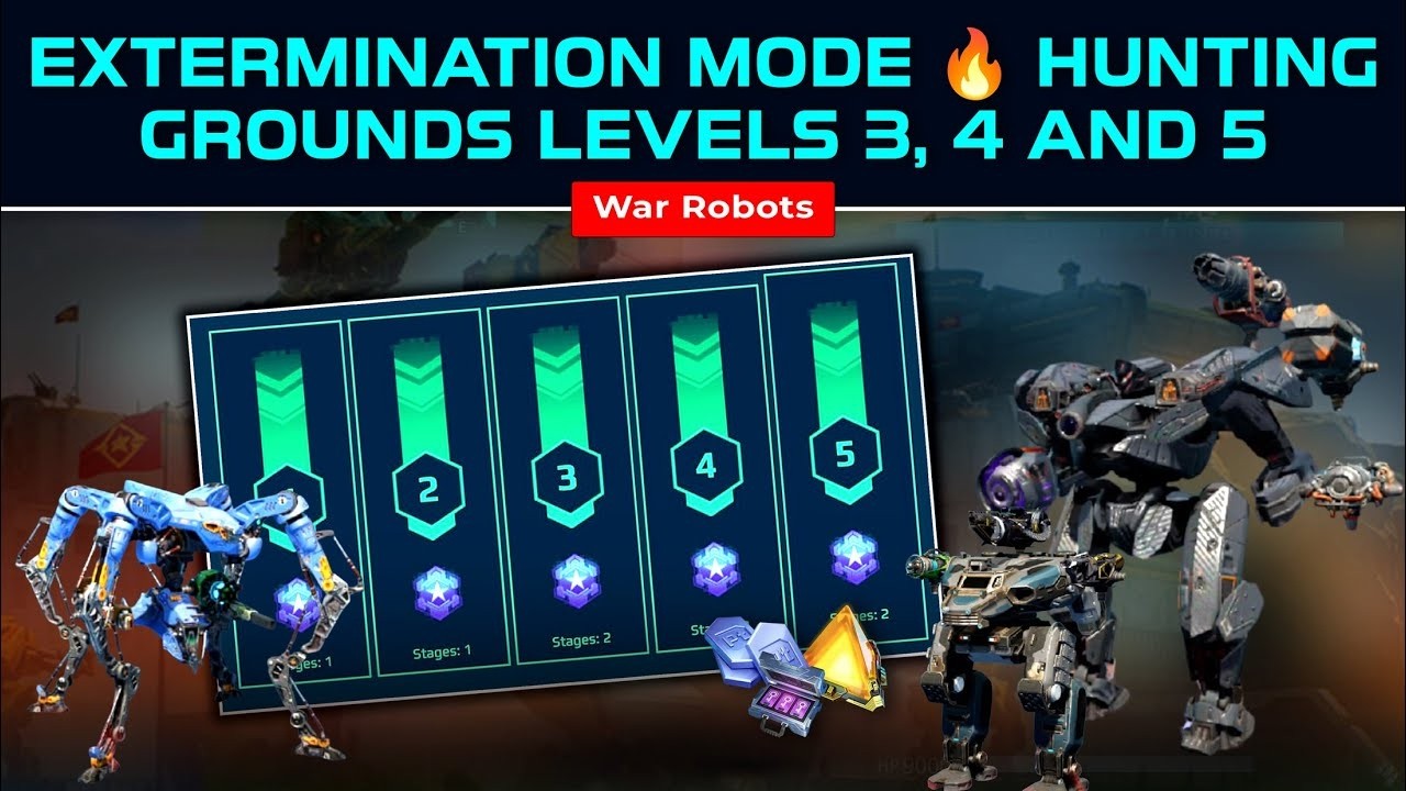 13 June 2026 | EASY METHOD to Clear Extermination Mode Levels 3, 4 & 5 | War Robots Hunting Grounds