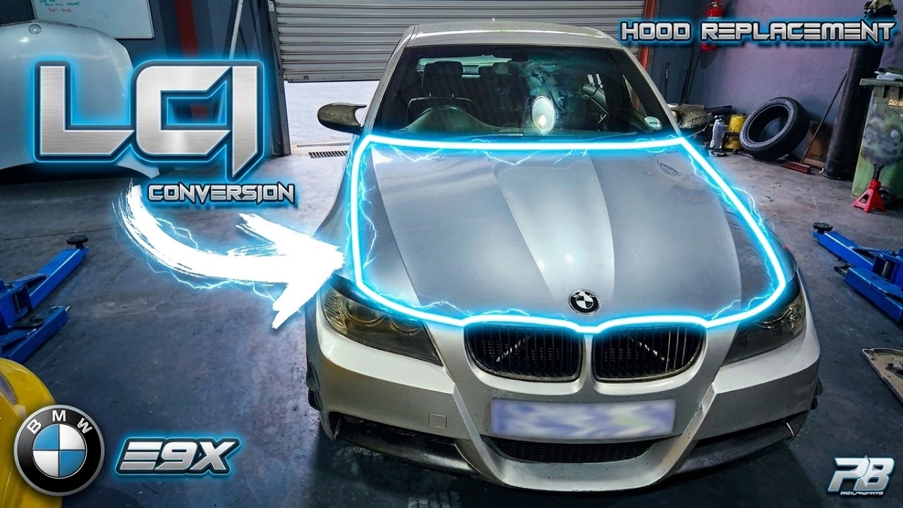 BMW E90 Pre-LCI to LCI Hood install DIY