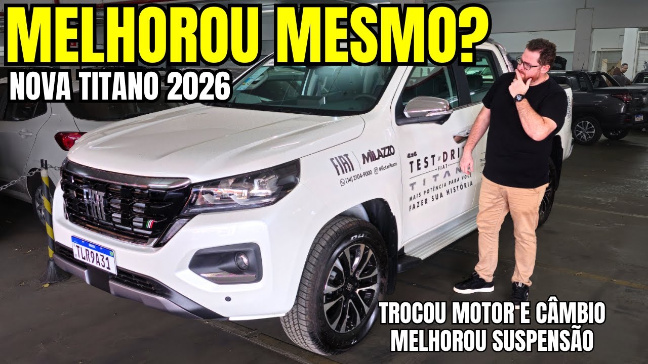 NOVA FIAT TITANO 2026 - MELHOROU MESMO? AGORA VALE A PENA? VEJA MINHA OPINIÃO SINCERA! NOVO MOTOR!