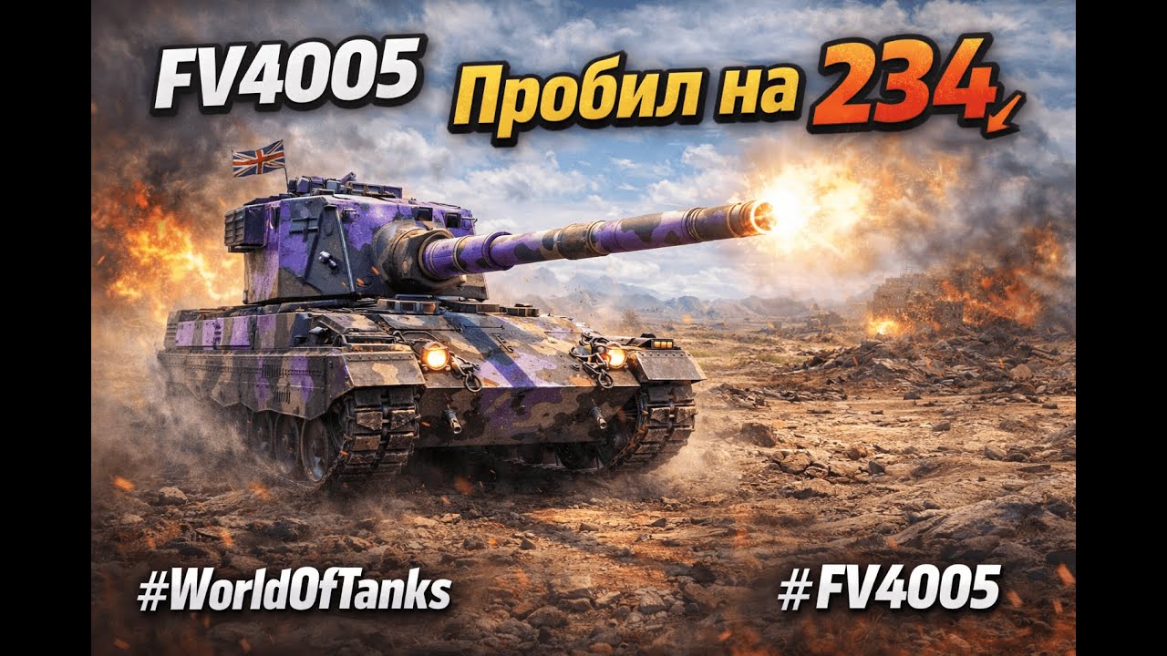 FV4005 — пробил на 234… ну хоть так 😅 #WorldOfTanks #FV4005