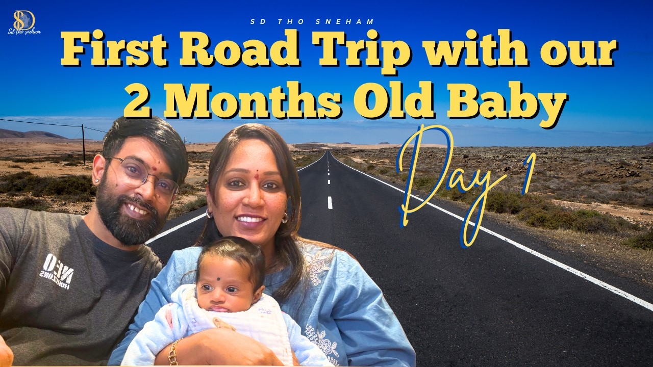 First Road Trip with 2 Month Baby 👶🚗 | Day 1 Travel Vlog | Family Journey Begins