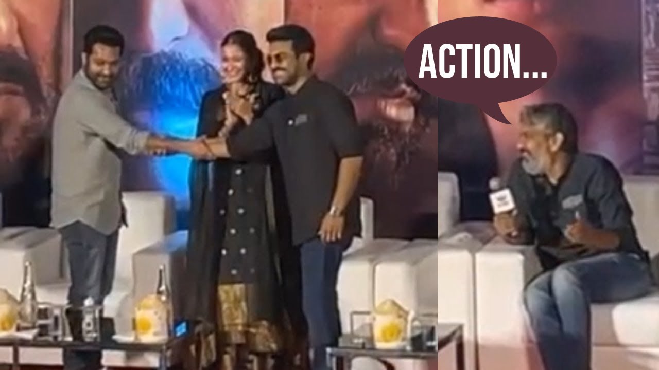 Ram Charan and NTR Recreates Hand Shake Moment In RRR | Manastars
