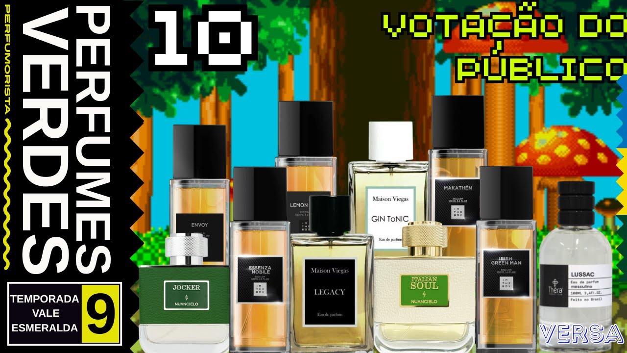 Top 10 Perfumes Verdes Favoritos do Público #perfume #perfumorista