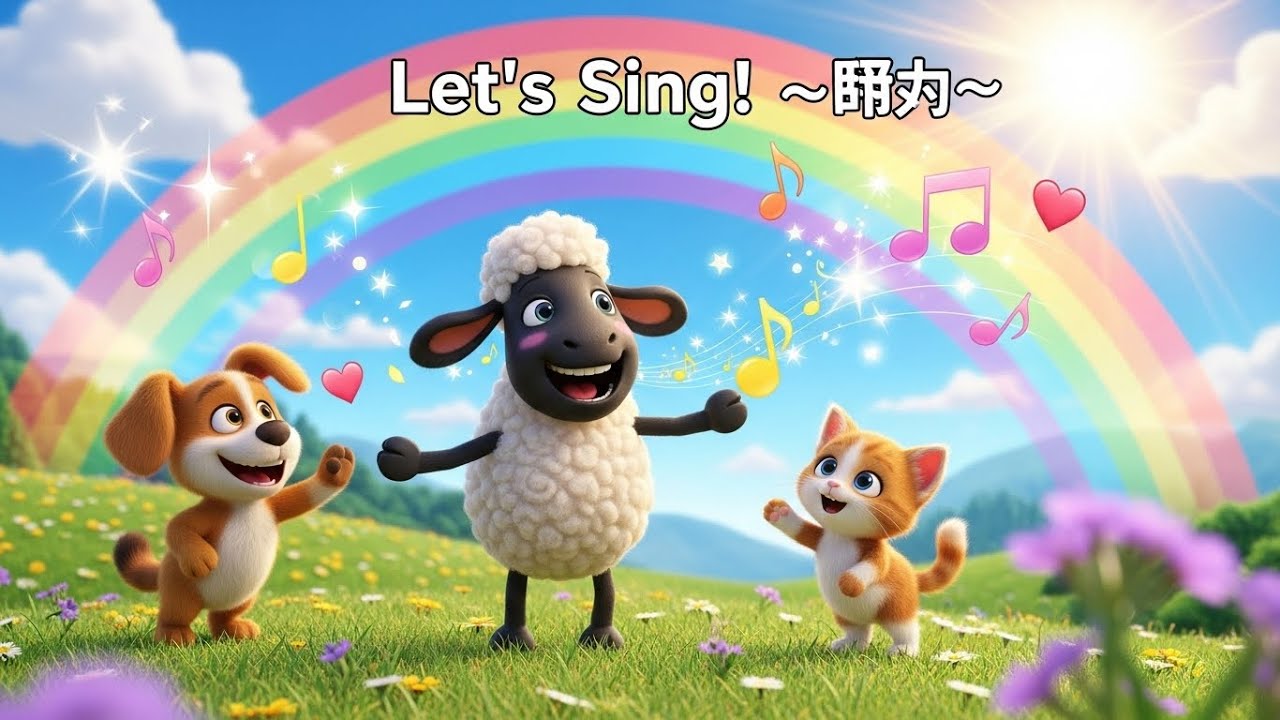 Singing Baa Baa Black Sheep with Pets 🐶🐱| Cute Kids Cartoon Song