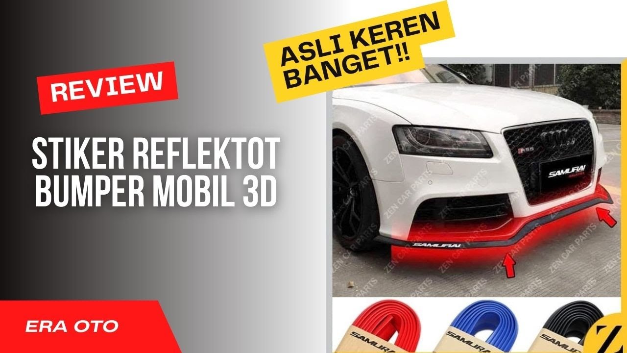 pelindung bumper list karet universal hitam merah samurai